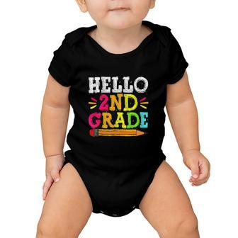 Hello 2Nd Grade Back To School For Students Teachers Baby Onesie - Monsterry UK