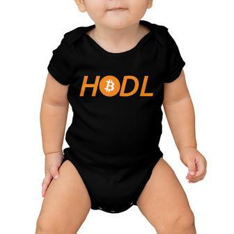 Hodl Bitcoin Logo Tshirt Baby Onesie - Monsterry