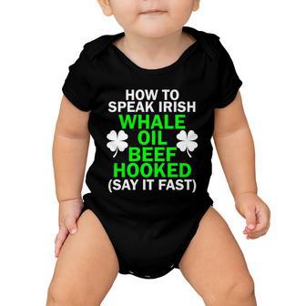 How To Speak Irish Tshirt Baby Onesie - Monsterry DE