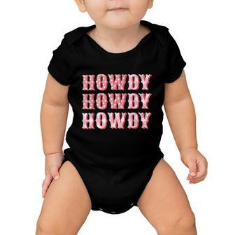 Howdy Cowgirl Boots Bling Women Cute Western Country Baby Onesie - Monsterry CA