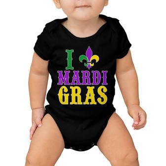 I Heart Mardi Gras Baby Onesie - Monsterry DE