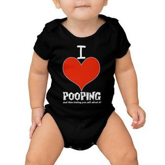 I Heart Pooping And Texting Tshirt Baby Onesie - Monsterry UK
