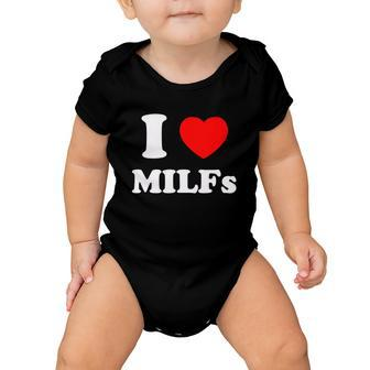 I Love Heart Milfs Tshirt Baby Onesie - Monsterry UK