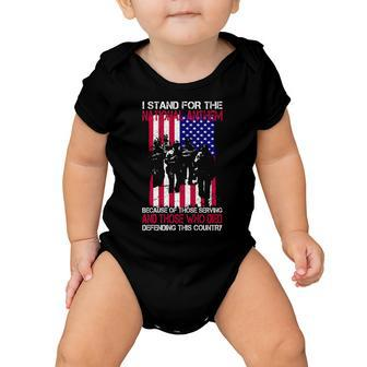 I Stand For The National Anthem Defending This Country Baby Onesie - Monsterry UK