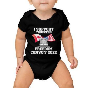 I Support Truckers Freedom Convoy 2022 Tshirt Baby Onesie - Monsterry AU