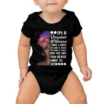 Im A December Woman Cute Birthday Baby Onesie - Monsterry UK