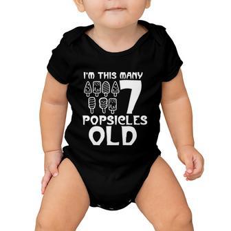 Im This Many Popsicles Old Funny Birthday For Men Women Cute Gift Baby Onesie - Monsterry