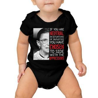 Injustice Ruth Bader Ginsburg Notorious Rbg Quote Baby Onesie - Monsterry AU
