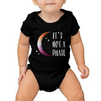 Its Not A Phase Halfmoon Lgbt Gay Pride Lesbian Gift Baby Onesie - Monsterry