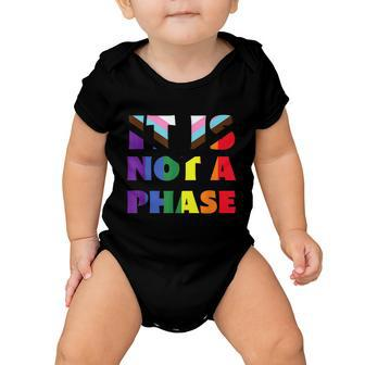 Its Not A Phase Lgbtqia Rainbow Flag Gay Pride Ally Baby Onesie - Monsterry