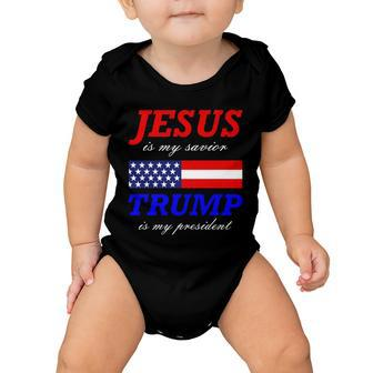 Jesus Savior Trump President Baby Onesie - Monsterry DE