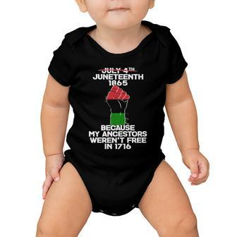 Juneteenth 1865 American African Freedom Day Baby Onesie - Monsterry