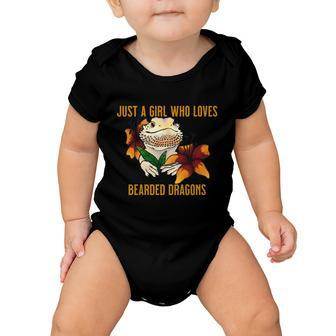 Just A Girl Who Loves Bearded Dragons Baby Onesie - Monsterry