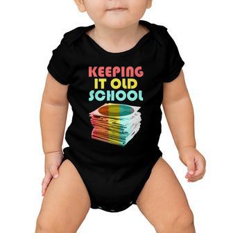 Keeping It Old School Vintage Records Tshirt Baby Onesie - Monsterry DE