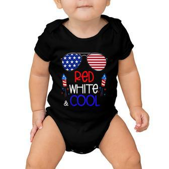 Kids Boys Kids 4Th Of July Red White And Cool Sunglasses Girls Baby Onesie - Monsterry AU