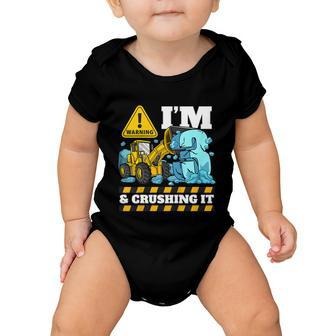 Kids Construction Truck 3Rd Birthday Boy 3 Bulldozer Digger Meaningful Gift Baby Onesie - Monsterry AU