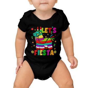Lets Fiesta Cinco De Mayo Mexican Party Mexico Donkey Pinata Baby Onesie - Monsterry UK