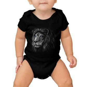 Lion Apparel Hand Drawing Game Day Vintage Detroit Baby Onesie - Monsterry AU