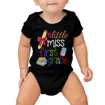 Little Miss First Grade Baby Onesie - Monsterry