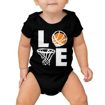 Love Basketball Hoop Tshirt Baby Onesie - Monsterry UK
