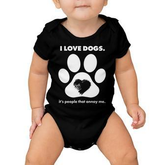 Love Dogs Hate People Tshirt Baby Onesie - Monsterry