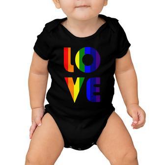 Love Gay Pride Logo Rainbow Tshirt Baby Onesie - Monsterry AU