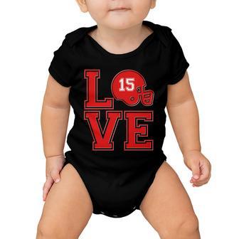 Love Kansas City Kc Football No15 Mahomes Fan Baby Onesie - Monsterry AU