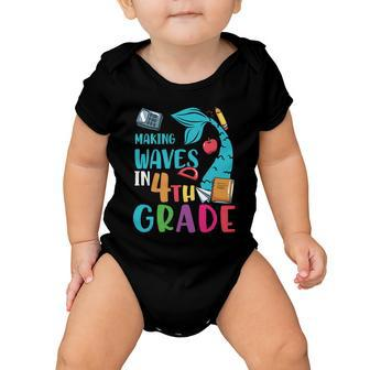 Making Waves In 4Th Grade First Day Of School Back To School Baby Onesie - Monsterry