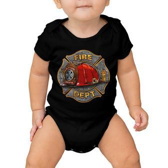 Maltese Fire Dept Helmet Tshirt Baby Onesie - Monsterry