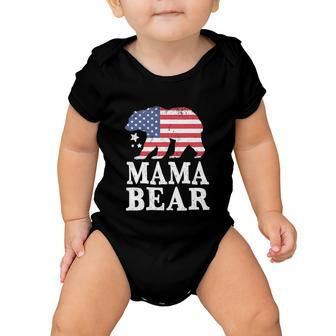 Mama Bear For 4Th Of July Patriotic Flag Baby Onesie - Monsterry CA