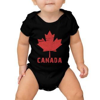 Maple Leaf Canadian Flag Happy Canada Day Baby Onesie - Monsterry