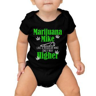 Marijuana Mike Funny Weed 420 Cannabis Baby Onesie - Monsterry