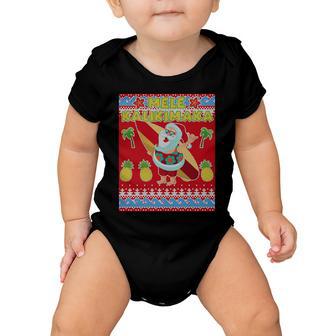 Mele Kalikimaka Santa Ugly Christmas V2 Baby Onesie - Monsterry