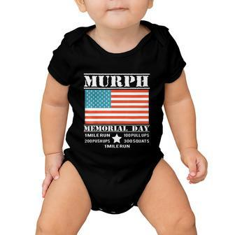 Memorial Day Murph Shirt Patriotic Flag 2019 Wod Challenge Tshirt Baby Onesie - Monsterry DE
