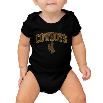 Mens Wyoming Cowboys Apparel Cowboys Arch & Logo Baby Onesie - Monsterry AU