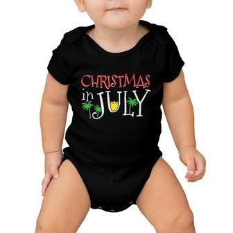 Merry Christmas Summer Funny Santa Christmas In July Baby Onesie - Monsterry