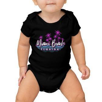 Miami Beach Florida Neon Tshirt Baby Onesie - Monsterry AU