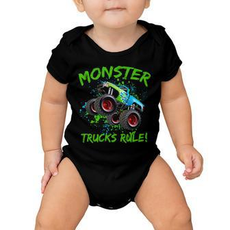 Monster Trucks Rule Tshirt Baby Onesie - Monsterry CA