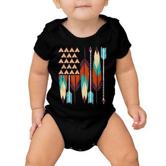 Native American Flag Feathers And Arrows Baby Onesie - Monsterry UK