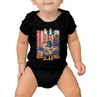 Never Forget 9 11 September 11 Memorial New York City Firefighter Tshirt Baby Onesie - Monsterry AU