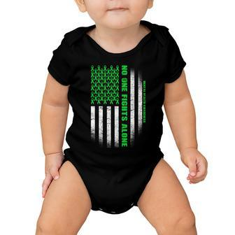 No One Fights Alone Mental Health Awareness Flag Tshirt Baby Onesie - Monsterry AU