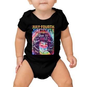 Not July 4Th Juneteenth Tie Dye African American Woman Baby Onesie - Monsterry UK