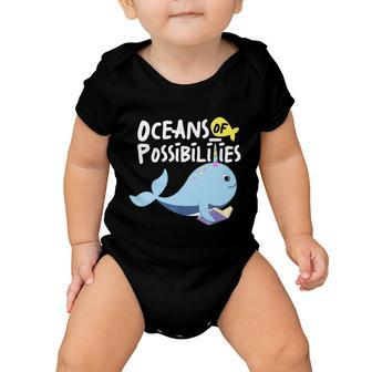 Oceans Of Possibilities Sea Animal Summer Reading Baby Onesie - Monsterry CA
