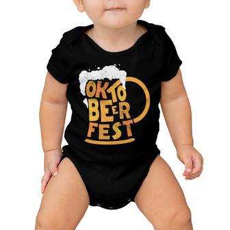 Oktoberfest Beer Fest Logo Baby Onesie - Monsterry CA