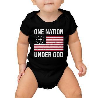 One Nation Under God American Christian Flag Baby Onesie - Monsterry CA