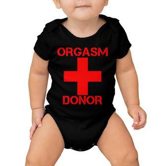 Orgasm Donor Red Imprint Baby Onesie - Monsterry AU