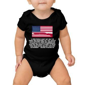 Patriotic Quote George Washington Tshirt Baby Onesie - Monsterry DE
