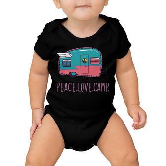 Peace Love Camp Tshirt Baby Onesie - Monsterry UK