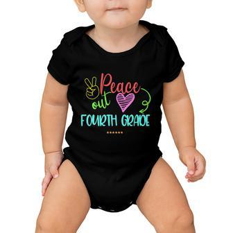 Peace Out Fourth Grade Graphic Plus Size Shirt For Teacher Female Male Kids Baby Onesie - Monsterry DE