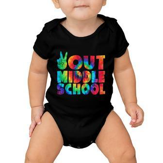 Peace Out Middle School Graduation Happy Last Day Of School Gift Baby Onesie - Monsterry DE